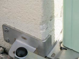 2 Bras moteur de liaison socle/portail en inox