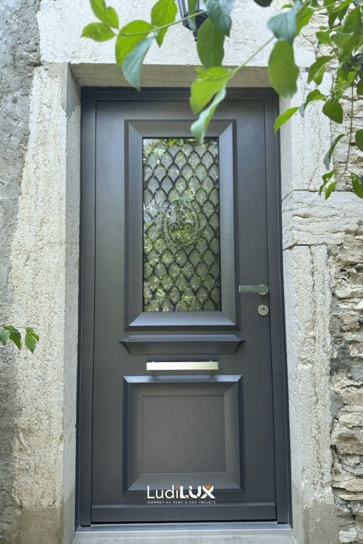 Porte d'entrée Gris sablé / Diva vitrée