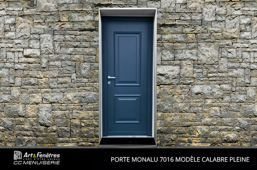 Porte Monalu 7016 Modèle Calabre Pleine