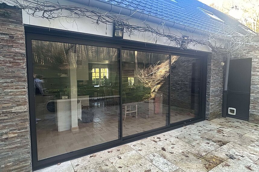 Installation de baie en aluminium