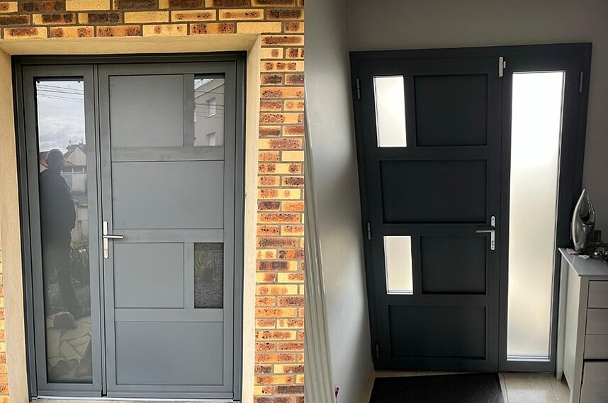 Porte d'entrée aluminium Paray vieille poste