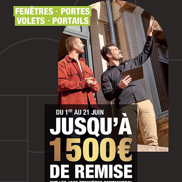 Jusqu'à 1 500 € de remise sur vos menuiseries en Dordogne