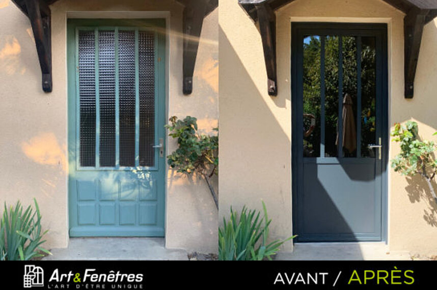 Porte alu industrielle RAL 7016