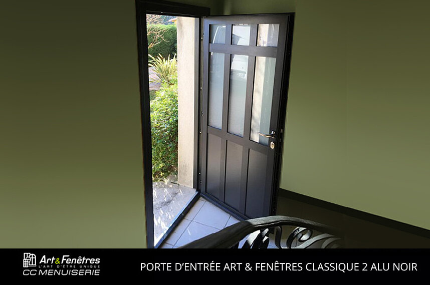 Porte Art & Fenêtres Classique 2 Alu Noir