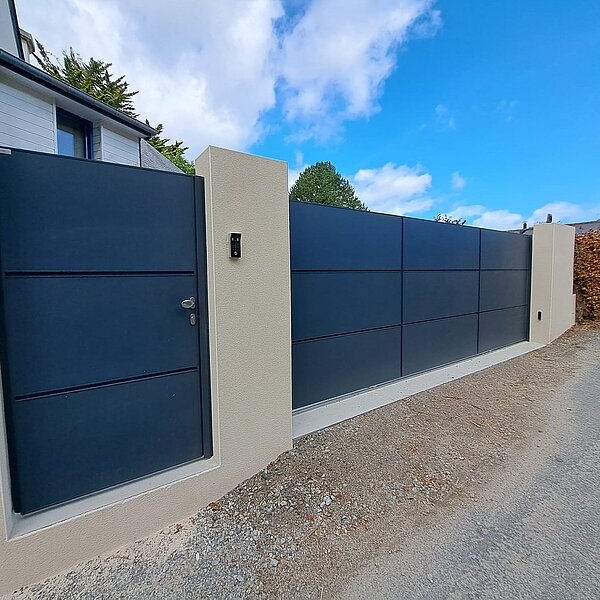 Installation d'un portail coulissant motorisé à Pléneuf-Val-André (22)