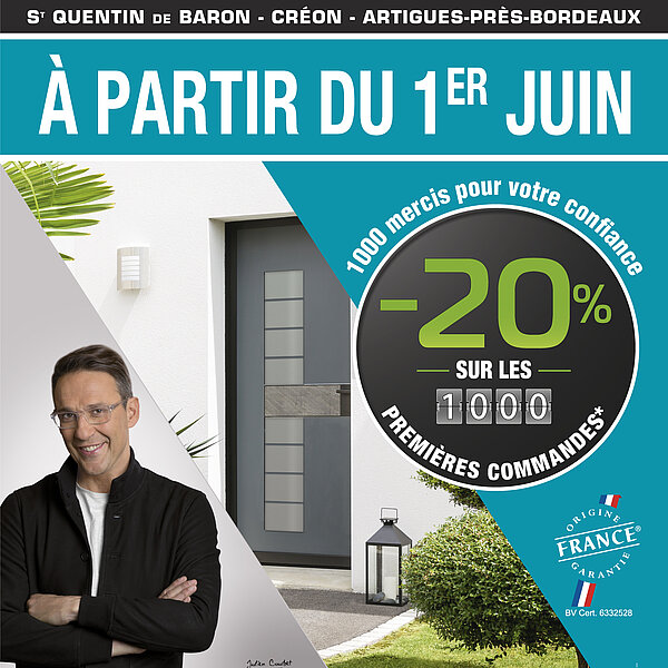 -20% sur les 1000 premières commandes en Juin !