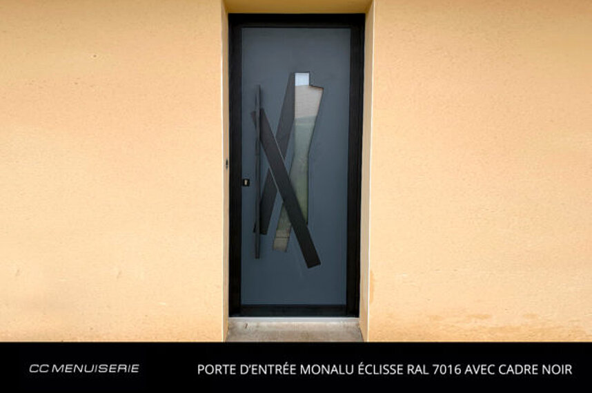 Porte d’entrée MONALU Éclisse Ral 7016
