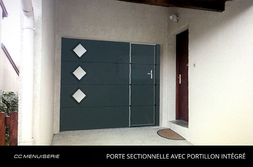 Porte Sectionnelle avec Portillon Intégré