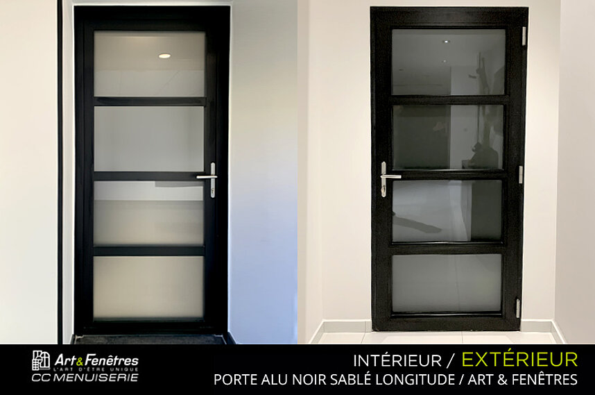 Porte Alu Noir Art & Fenêtres Modèle Longitude