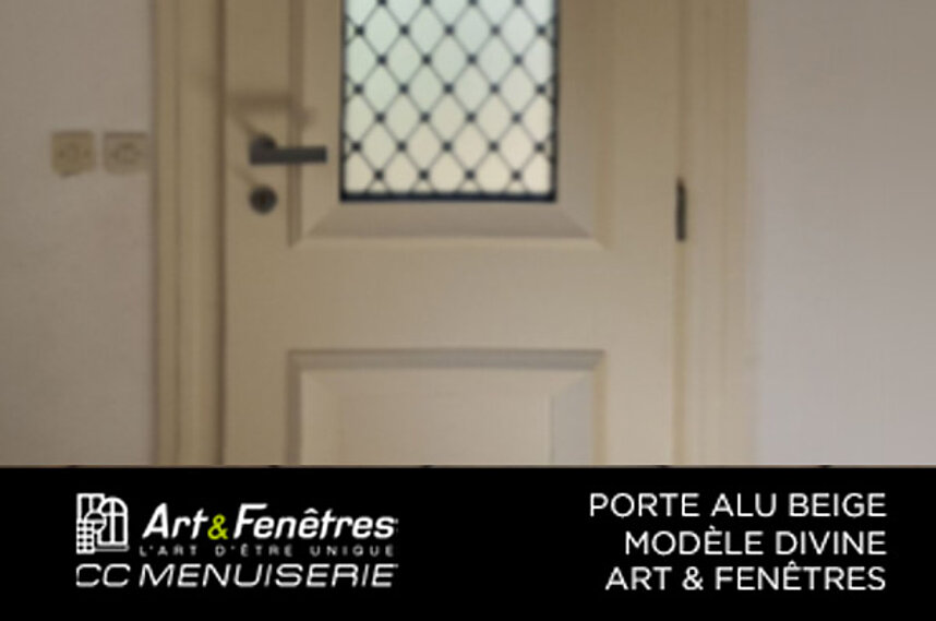 Porte Alu Beige Art & Fenêtres, modèle Divine