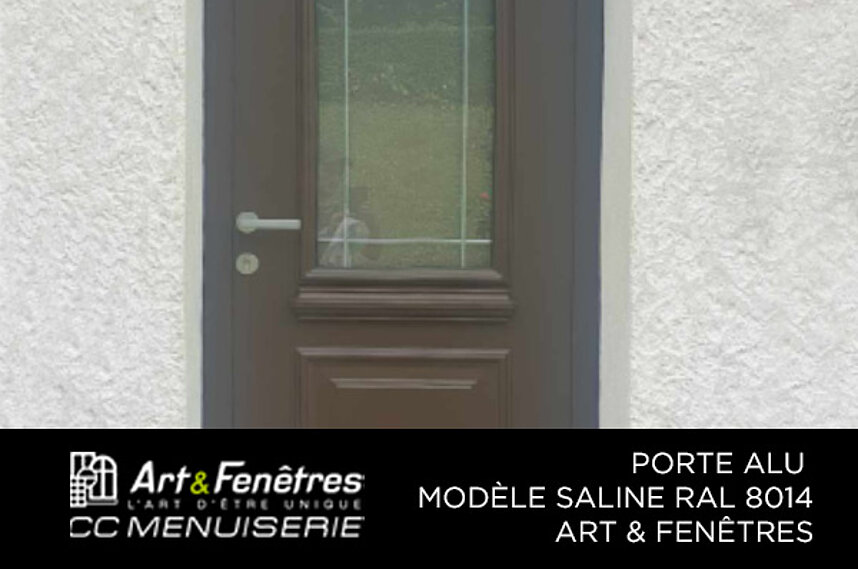 Porte Alu modèle Saline RAL 8014