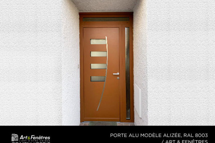 Porte Alu Art & Fenêtres, modèle Alizée RAL 8003