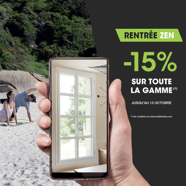 -15% sur toute la gamme jusqu'au 15 octobre