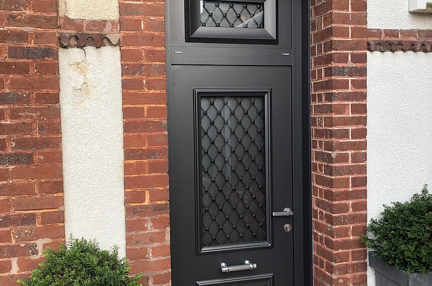 Porte Aluminium avec imposte modèle Calabre