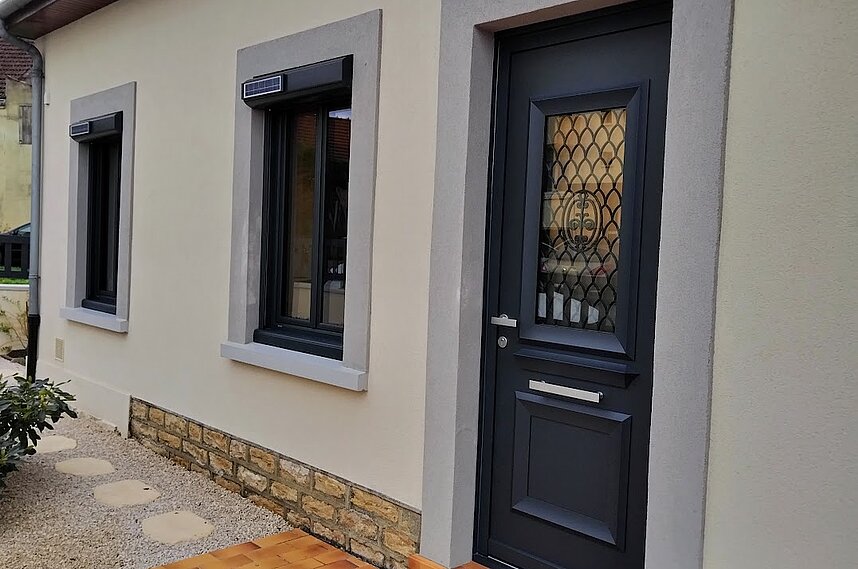 Porte d'entrée MONALU DIVA / Volets roulants ALU