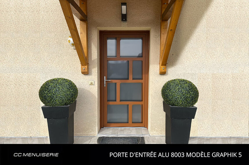 Porte d'Entrée Alu 8003 Modèle Graphik 5