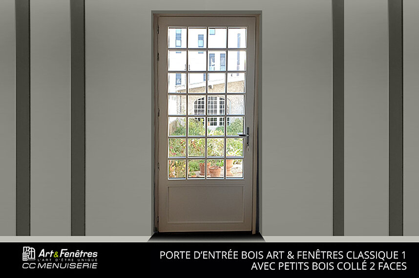 Porte d'Entrée Art & Fenêtres Cécilia Bois Classique 1