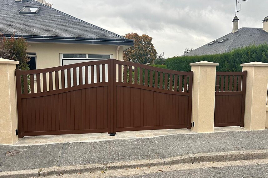 Pose d'un portail en Aluminium modèle Findlay 2