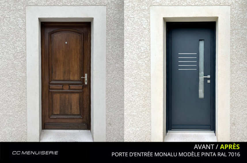 Porte Monalu modèle Pinta Ral 7016