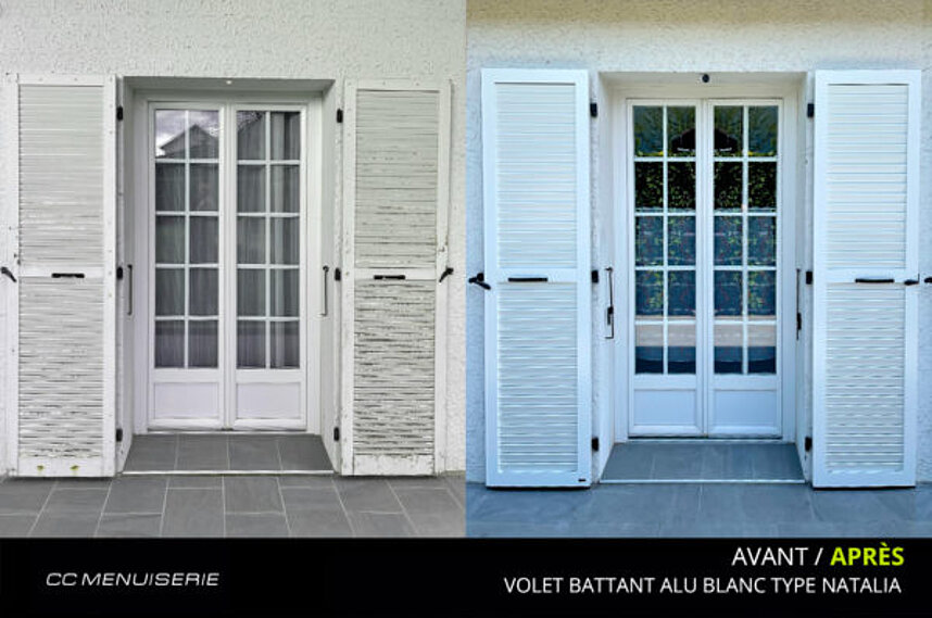Volet battant Alu blanc type Natalia